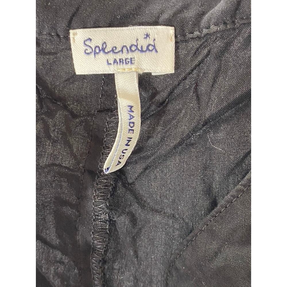 Splendid Women's Black Solid Half-Button Sleevele… - image 8